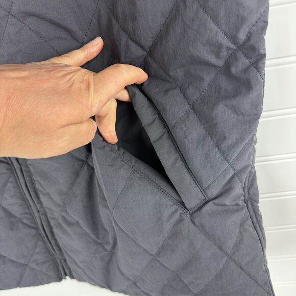 C.C. Filson Quilted Gray Work Pack Vest Sleeveless Jacket Pockets Mens Size M - Picture 3 of 11